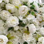 Atlasflowerswall 5D White Rose and Peony Roller Blind Flower Wall Wedding Party Backdrop Decoration