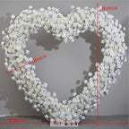 Atlasflowerswall White Rose Heart Arch for Proposal & Wedding Backdrop