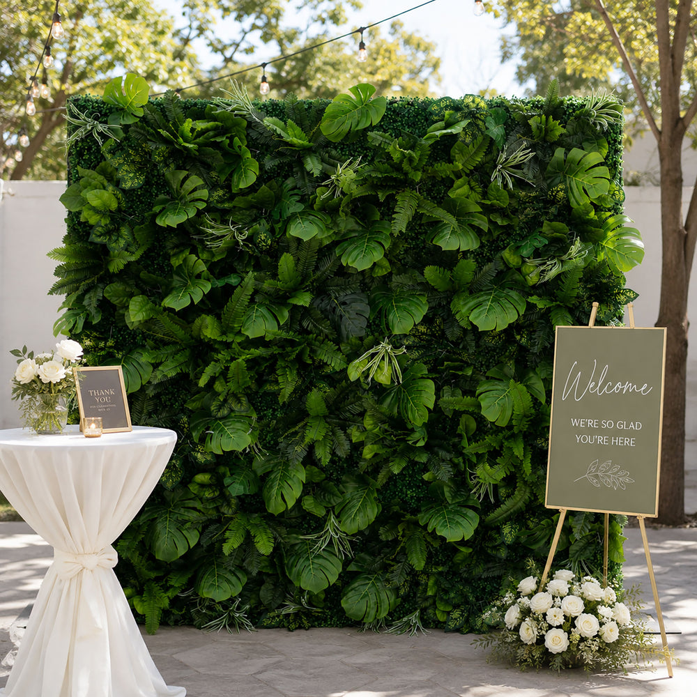 Atlasflowerswall 8x8ft Tropical Green Wall for Events