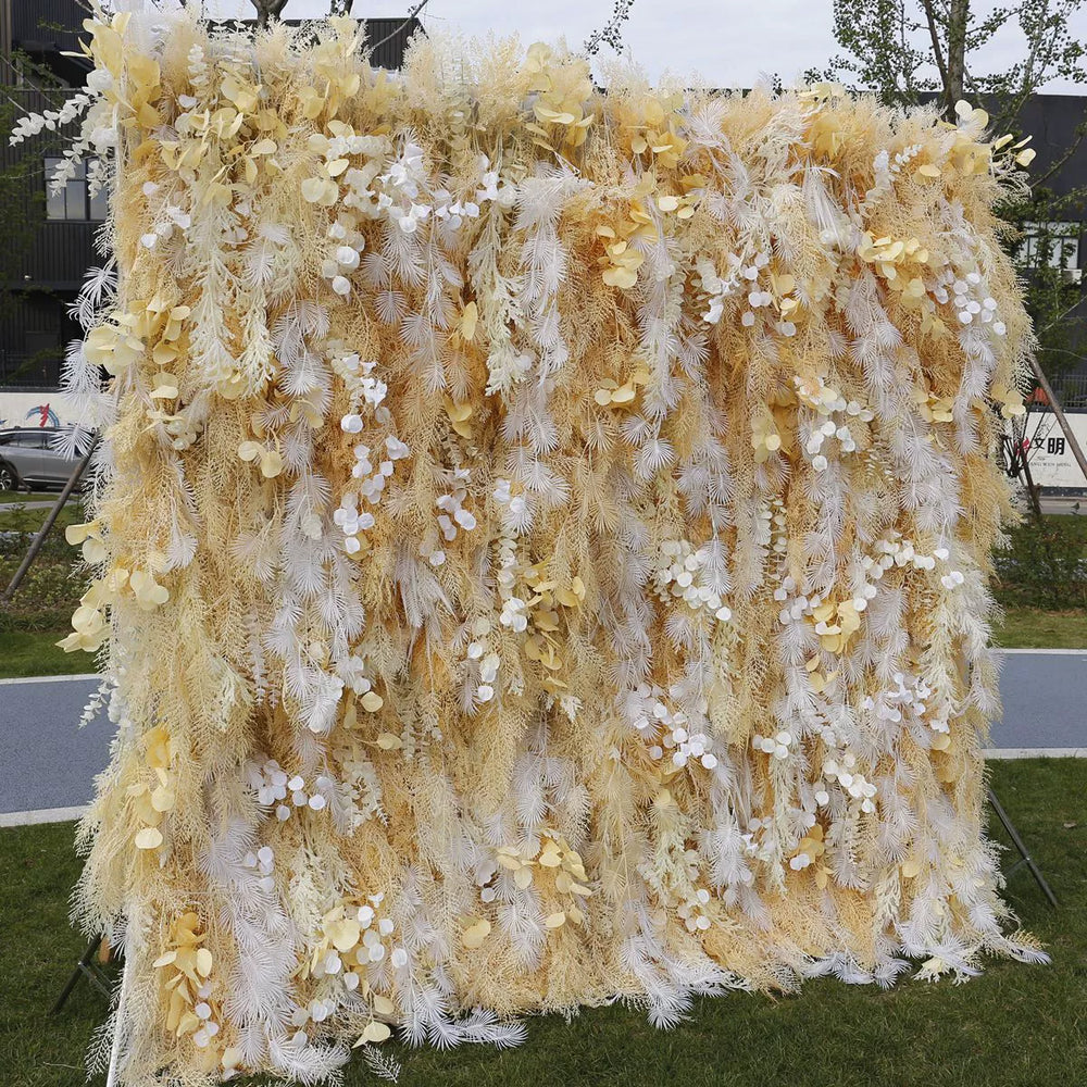 Atlasflowerswall 8x8FT Luxury Pampas Grass Wall Backdrop