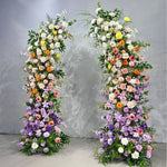 Atlasflowerswall Colored Rose Horn Arch Artificial Flower Wedding Party Decoration