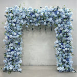 Atlasflowerswall Luxury Light Blue Rose Square Arch with Frame for Wedding Party Event Backdrop