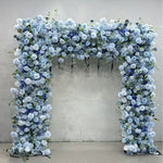 Atlasflowerswall Luxury Light Blue Rose Square Arch with Frame
