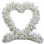 Atlasflowerswall White Rose Heart Shape Arch Fabric Backdrop Proposal Engagement Decor