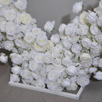Atlasflowerswall White Rose Heart Arch for Proposal & Wedding Backdrop