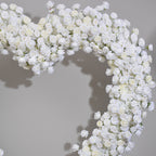 Atlasflowerswall White Rose Heart Arch for Proposal & Wedding Backdrop