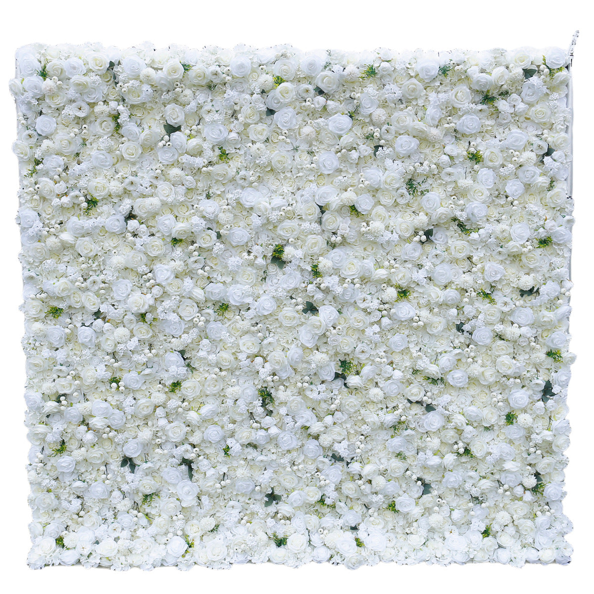 Atlasflowerswall 5D White Simulation Fabric Floral Wall Backdrop Wedding Decoration Outdoor Event Setup