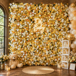 5D Yellow Rose Rolling Up Curtain Flower Wall Backdrop