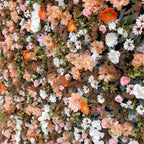 5D Autumn Orange Floral Artificial Flower Wall Backdrop for Wedding & Event Decor