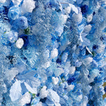 5D Blue Rose Flower Wall Backdrop with Fabric Backing for Wedding Party