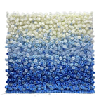 5D Blue White Rose Fabric Flower Wall Backdrop for Photo Booth and Event Decor
