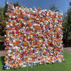 5D Colorful Mixed Rose and Daisy Flower Wall Backdrop for Wedding Event Decor