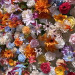 5D Colorful Mixed Rose and Daisy Flower Wall Backdrop for Wedding Event Decor