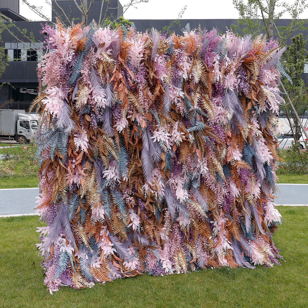 5D Colorful Pampas Grass Flower Wall Backdrop for Wedding & Party Decoration
