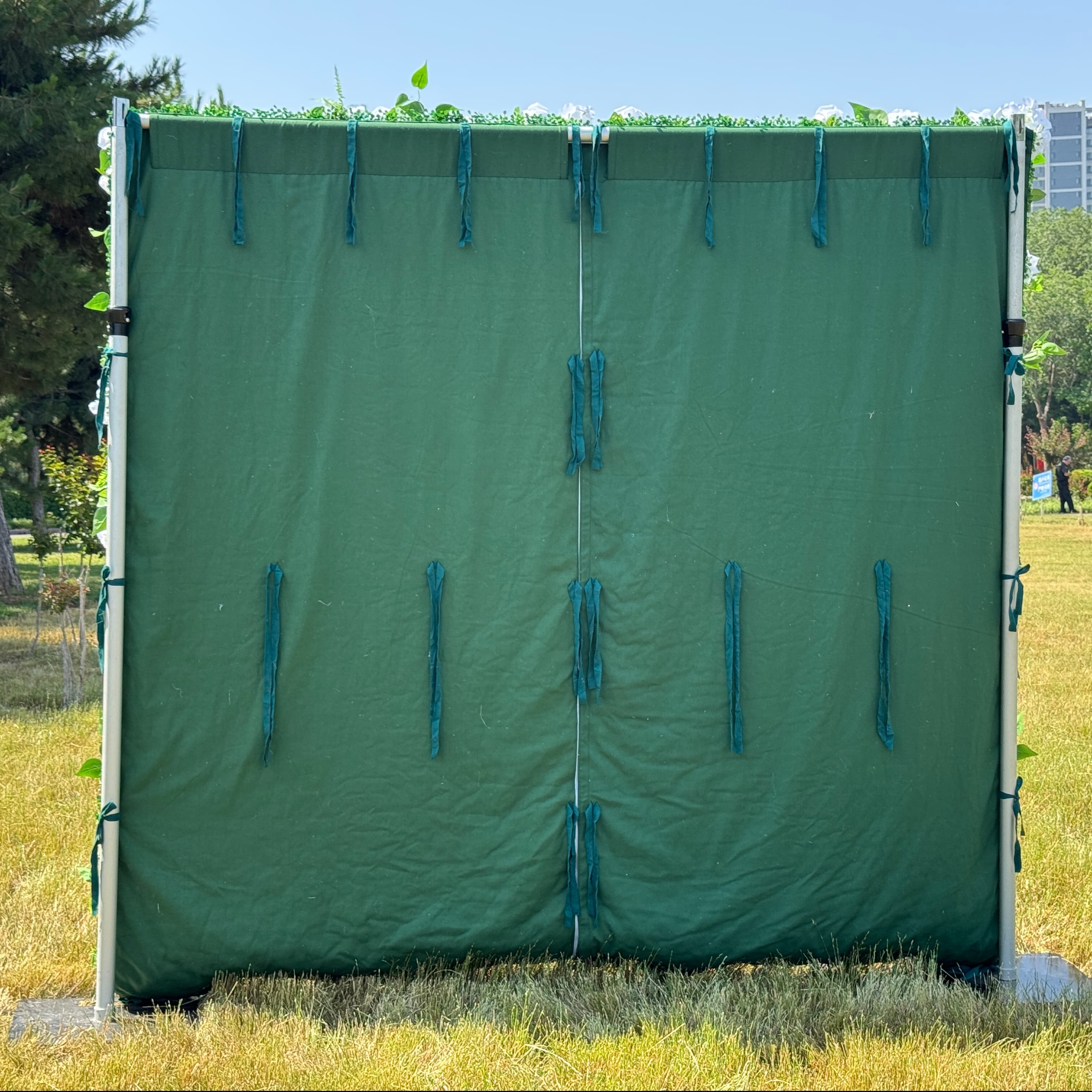 Flower Wall Rolling Up Curtain Floral Backdrop