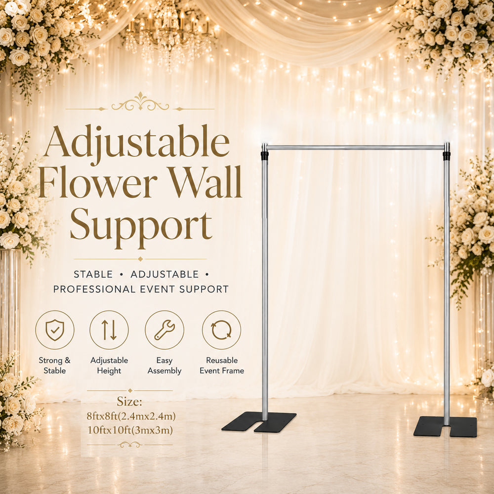 Flower Wall Stand Adjustable Frames Sturdy for Wedding Party Events
