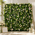 Green Leaf Rolling Up Curtain Flower Wall