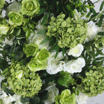 Atlasflowerswall Green Artificial Flower Arch Set with Floral Pillars for Wedding & Proposal Decor