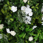 Atlasflowerswall 5D Greenery Artificial Flower Wall Backdrop with Roses & Orchids for Parties & Birthdays