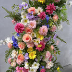 Artificial Flower Horn Arch Backdrop for Wedding Ceremony Decor