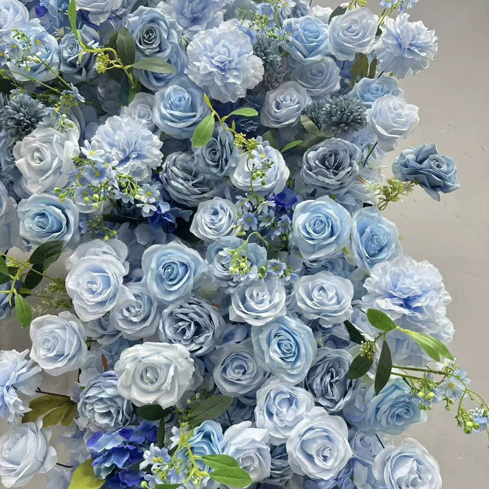 Atlasflowerswall Luxury Light Blue Rose Square Arch with Frame for Wedding Party Event Backdrop