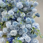 Atlasflowerswall Luxury Light Blue Rose Square Arch with Frame for Wedding Party Event Backdrop