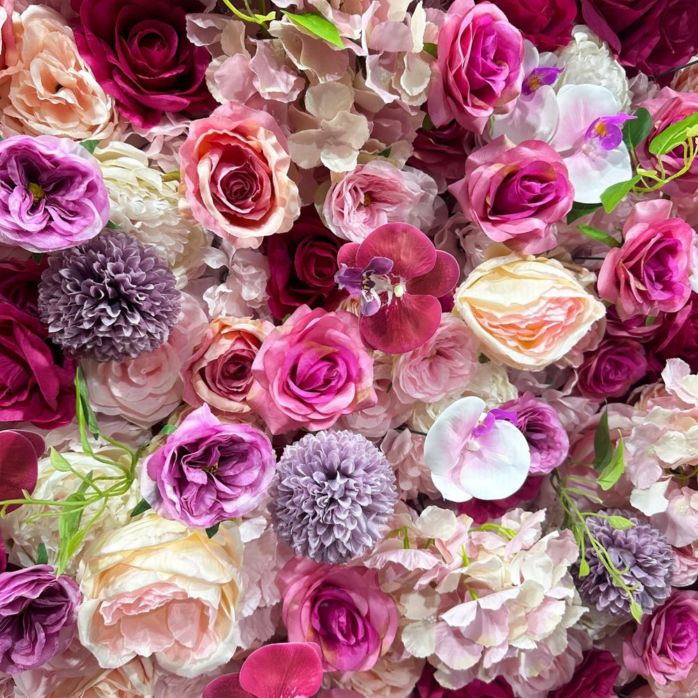 Atlasflowerswall Luxury 5D Blush Pink Rose Flower Wall Backdrop