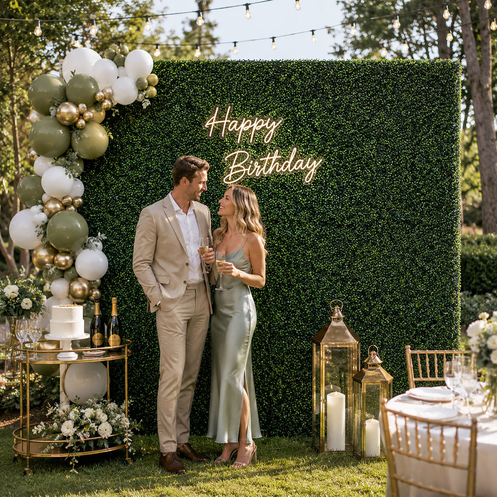 2D Milan Grass Wall Backdrop for Event Party Decor