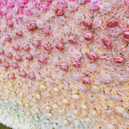 3D Ombre Pink Champagne Rose Artificial Flower Wall Backdrop for Birthday & Event Decor