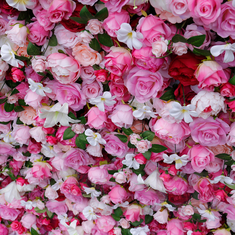 5D Luxury Pink Red Rose Floral Wall Backdrop for Wedding & Events