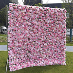 3D Pink Rose Flower Wall Backdrop for Wedding & Event Decoration