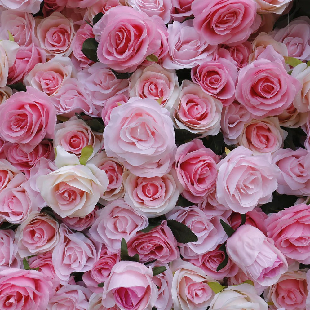 3D Pink Rose Flower Wall Backdrop for Wedding & Event Decoration