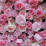3D Pink Rose Flower Wall Backdrop for Wedding & Event Decoration