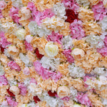 Premium 3D Pink Yellow Hydrangea Floral Wall Backdrop for Wedding Party & Event Decor