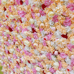 Premium 3D Pink Yellow Hydrangea Floral Wall Backdrop for Wedding Party & Event Decor
