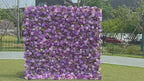 Atlasflowerswall 5D Purple Rose and Hydrangea Flower Wall Recessed Wedding Party Decoration Background
