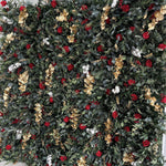 5D Red Rose Greenery Christmas Flower Wall Backdrop for Event Party Decor