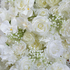 White Rose Heart Shape Arch Fabric Backdrop Proposal Engagement Decor
