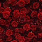 Atlasflowerswall 5D Silk Red Rose Roller Blind Flower Wall for Wedding Party Decor