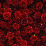 Atlasflowerswall 5D Silk Red Rose Roller Blind Flower Wall for Wedding Party Decor