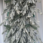 5D Snow Flocked Christmas Arch Backdrop for Holiday Event Decor