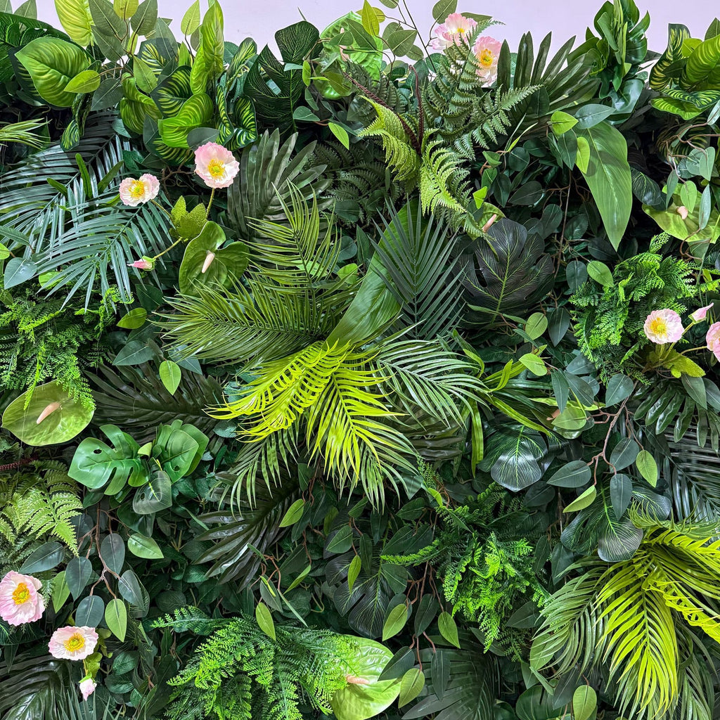 3D Tropical Green Greenery Wall Backdrop for Event & Party Decoration