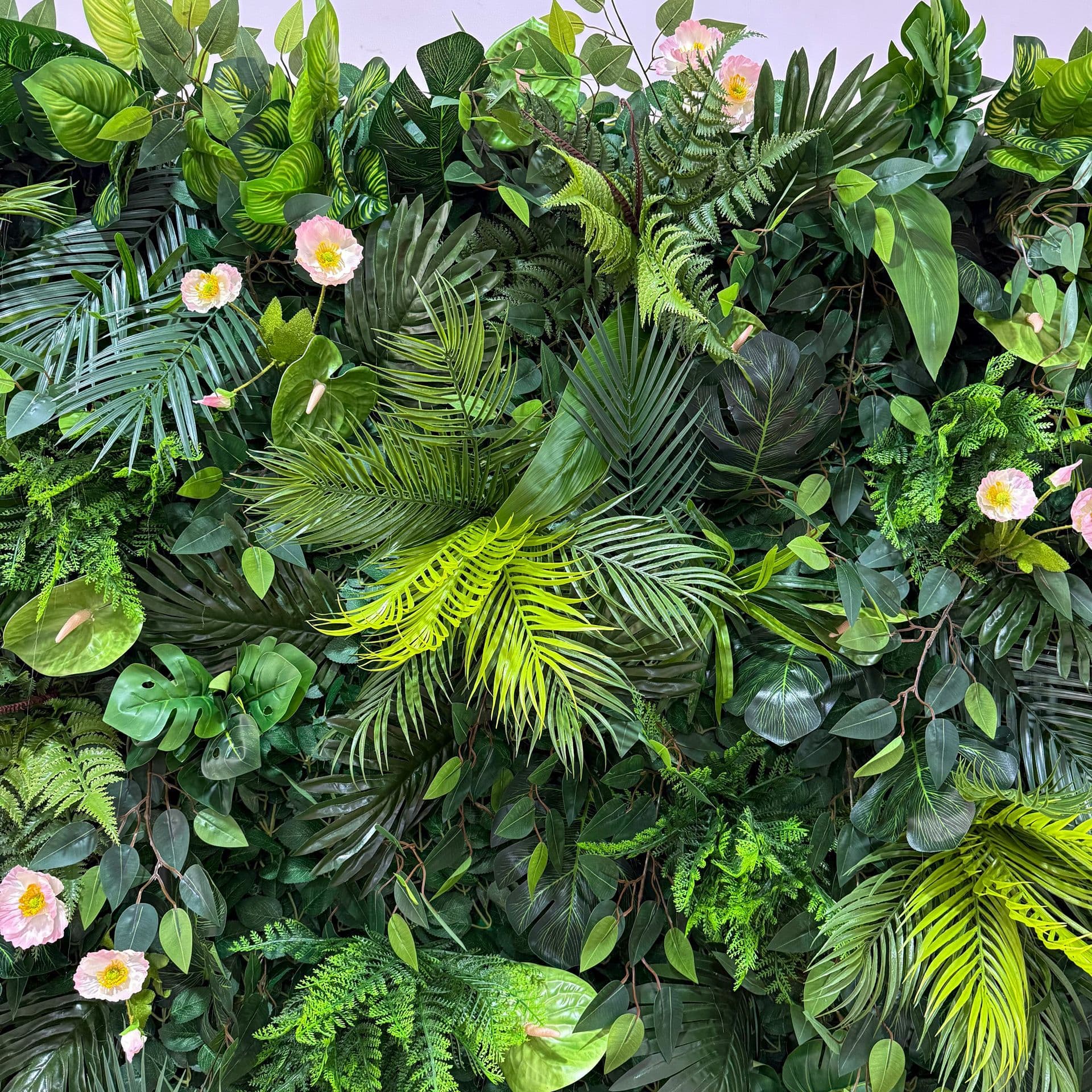 3D Tropical Green Greenery Wall Backdrop for Event & Party Decoration
