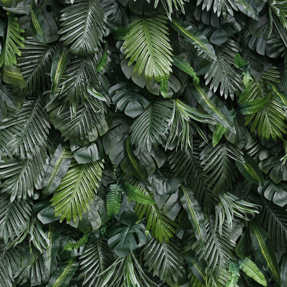 Atlasflowerswall Luxury Tropical Greenery Artificial Plant Wall Backdrop for Event & Photo Booth Decor