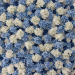 Atlasflowerswall Premium 3D White & Blue Hydrangea Fabric Roll Up Flower Wall Backdrop