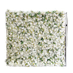 Atlasflowerswall 5D White Rose and Peony Roller Blind Flower Wall Wedding Party Backdrop Decoration