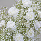 White Rose & Baby's Breath Horn Arch Wedding Backdrop
