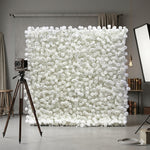 Atlasflowerswall 5D White Rose Fabric Artificial Flower Wall