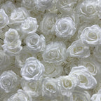 Atlasflowerswall 5D White Rose Fabric Artificial Flower Wall Wedding Event Backdrop
