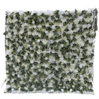 3D White Rose Greenery Fabric Flower Wall Backdrop for Event & Party Decor